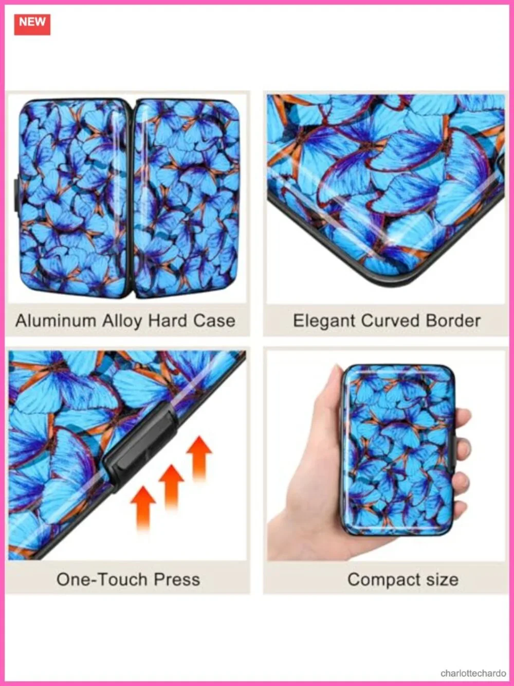 RFID Blocking Aluminum Card Holder with 7 Slots, Metal Wallet for Men & Women,